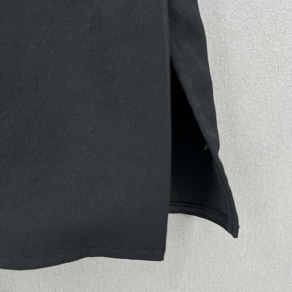 TIBI Shirt Womens 2 Black Strappy Off the Shoulder Top Button front Blouse - Picture 7 of 11